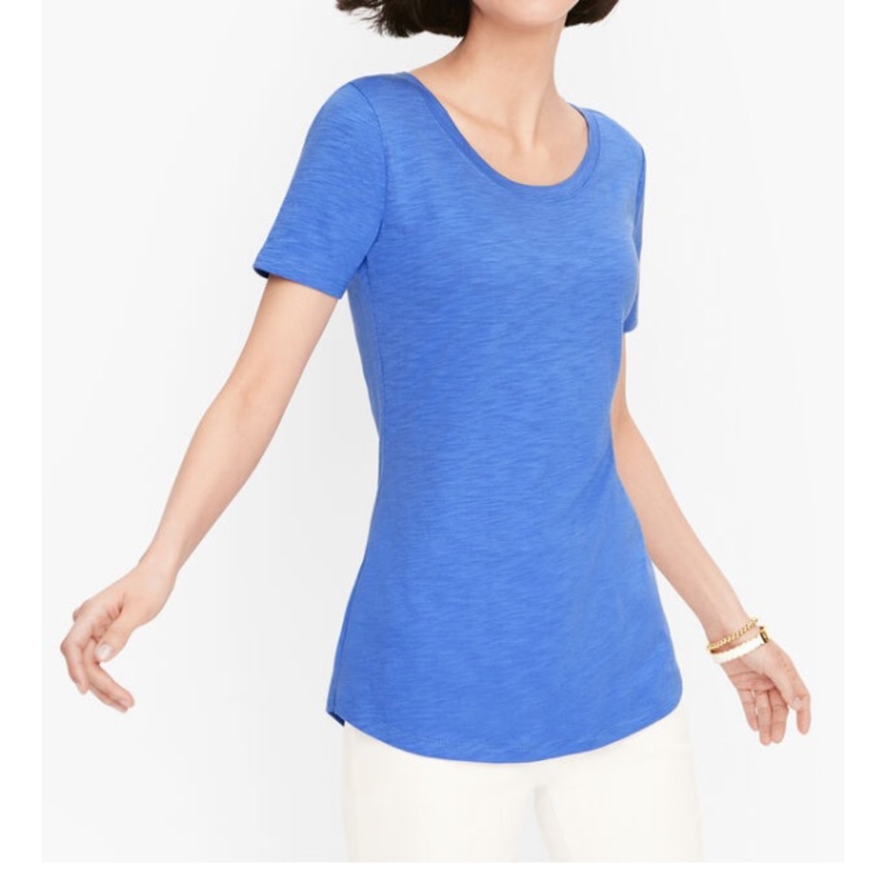 Talbots Button Back Tee - Picture 2 of 8